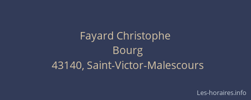 Fayard Christophe