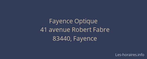 Fayence Optique