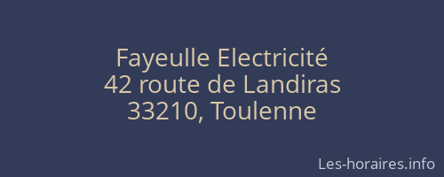 Fayeulle Electricité
