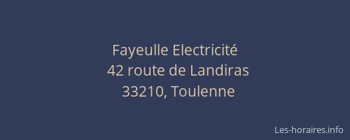 Fayeulle Electricit&eacute;