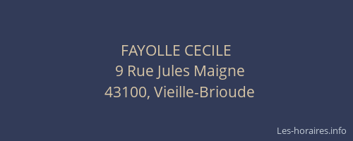 FAYOLLE CECILE