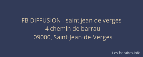 FB DIFFUSION - saint jean de verges