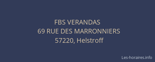FBS VERANDAS