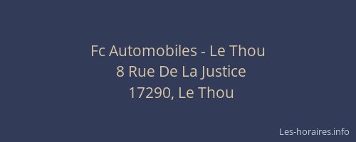 Fc Automobiles - Le Thou