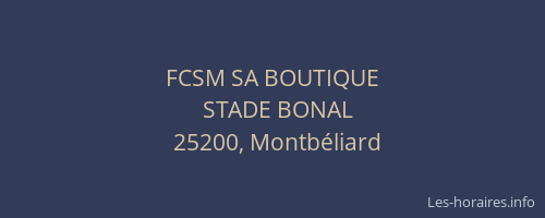 FCSM SA BOUTIQUE