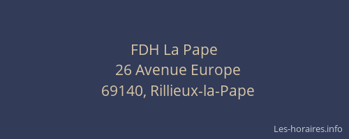 FDH La Pape