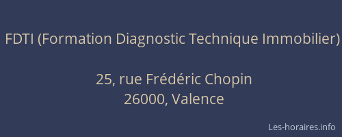 FDTI (Formation Diagnostic Technique Immobilier)