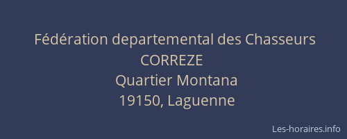 Fédération departemental des Chasseurs CORREZE