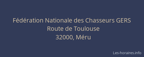 F&eacute;d&eacute;ration Nationale des Chasseurs GERS