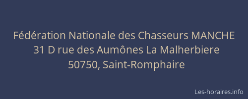 Fédération Nationale des Chasseurs MANCHE