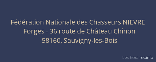 F&eacute;d&eacute;ration Nationale des Chasseurs NIEVRE
