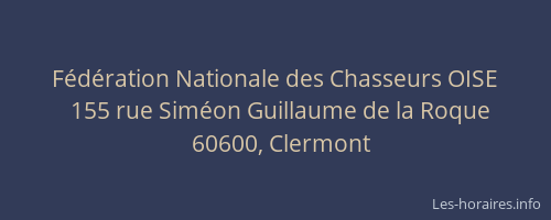 F&eacute;d&eacute;ration Nationale des Chasseurs OISE