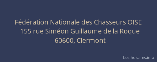 Fédération Nationale des Chasseurs OISE