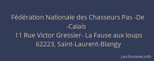 Fédération Nationale des Chasseurs Pas -De -Calais