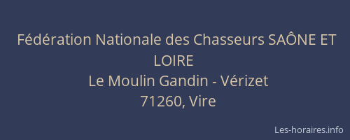 Fédération Nationale des Chasseurs SAÔNE ET LOIRE