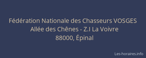 Fédération Nationale des Chasseurs VOSGES