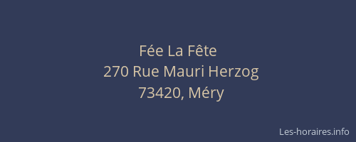 F&eacute;e La F&ecirc;te