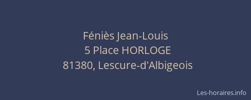 F&eacute;ni&egrave;s Jean-Louis