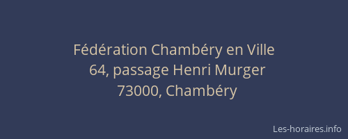 Fédération Chambéry en Ville