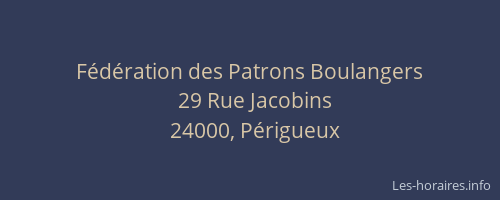 Fédération des Patrons Boulangers