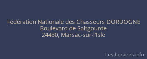 Fédération Nationale des Chasseurs DORDOGNE