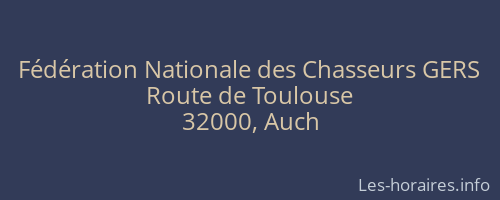 Fédération Nationale des Chasseurs GERS