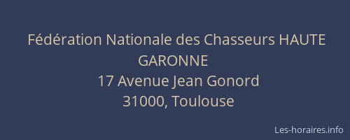 Fédération Nationale des Chasseurs HAUTE GARONNE