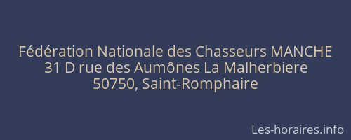 Fédération Nationale des Chasseurs MANCHE