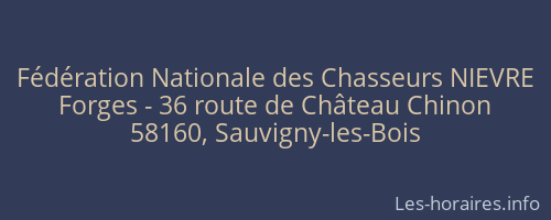 Fédération Nationale des Chasseurs NIEVRE