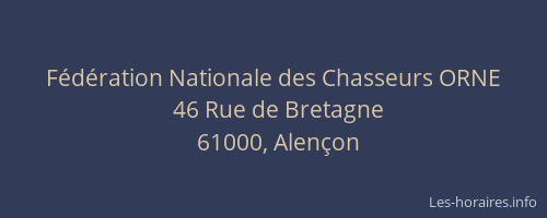 Fédération Nationale des Chasseurs ORNE