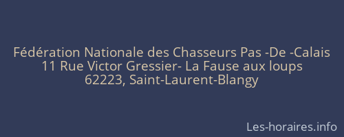Fédération Nationale des Chasseurs Pas -De -Calais