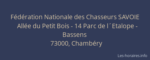 Fédération Nationale des Chasseurs SAVOIE