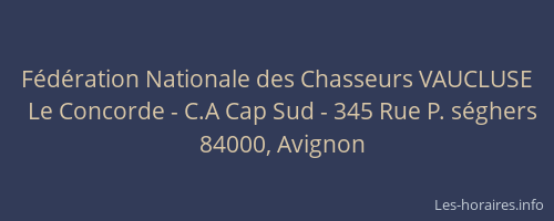 Fédération Nationale des Chasseurs VAUCLUSE