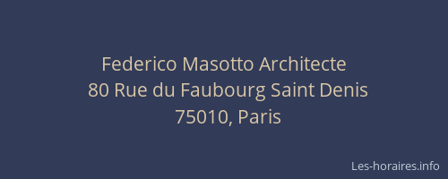 Federico Masotto Architecte