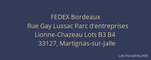 FEDEX Bordeaux
