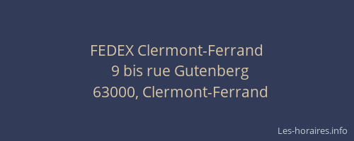 FEDEX Clermont-Ferrand
