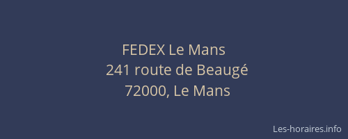 FEDEX Le Mans