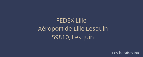 FEDEX Lille