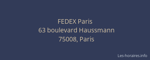 FEDEX Paris
