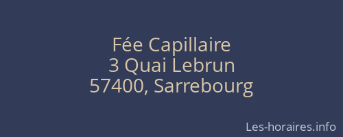 Fée Capillaire