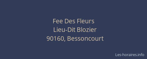 Fee Des Fleurs