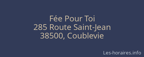 Fée Pour Toi
