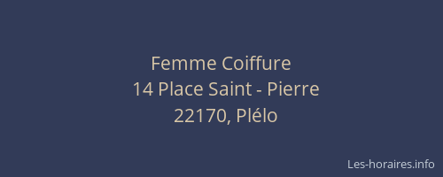Femme Coiffure