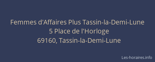 Femmes d'Affaires Plus Tassin-la-Demi-Lune