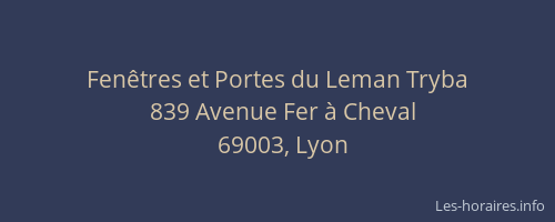 Fenêtres et Portes du Leman Tryba
