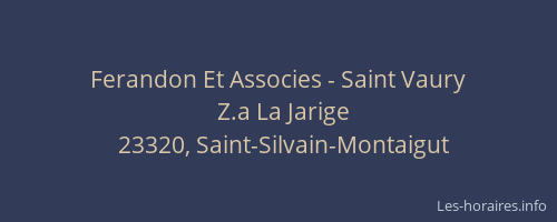 Ferandon Et Associes - Saint Vaury