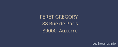 FERET GREGORY