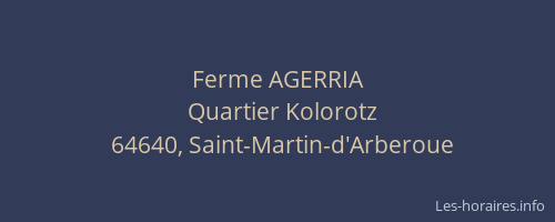 Ferme AGERRIA