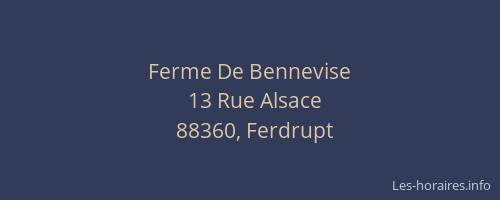Ferme De Bennevise