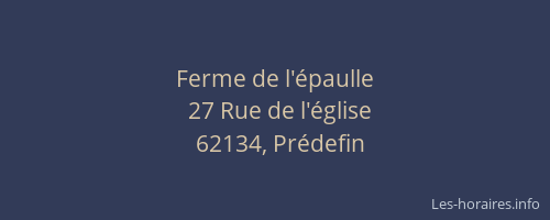 Ferme de l'&eacute;paulle
